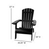 Charlestown All-Weather Poly Resin Indoor/Outdoor Folding Adirondack Chair in Black JJ-C14505-BLK-GG