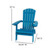 Charlestown All-Weather Poly Resin Indoor/Outdoor Folding Adirondack Chair in Blue  JJ-C14505-BLU-GG