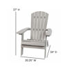 Charlestown All-Weather Poly Resin Indoor/Outdoor Folding Adirondack Chair in Gray  JJ-C14505-GY-GG
