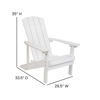 3 Piece Charlestown White Poly Resin Wood Adirondack Chair Set with Fire Pit - Star and Moon Fire Pit with Mesh Cover JJ-C145012-32D-WH-GG