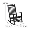 Winston All-Weather Poly Resin Rocking Chair in Black JJ-C14703-BK-GG