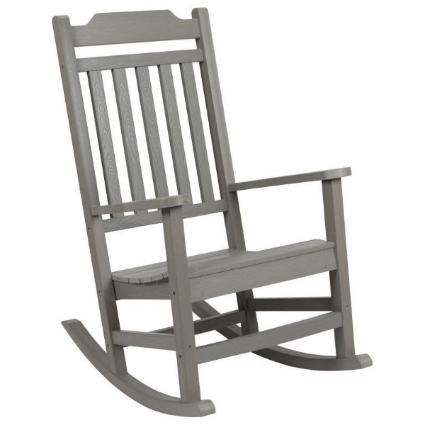 Winston All-Weather Poly Resin Rocking Chair in Gray JJ-C14703-GY-GG 