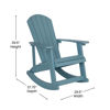 Savannah All-Weather Poly Resin Wood Adirondack Rocking Chair with Rust Resistant Stainless Steel Hardware in Sea Foam JJ-C14705-SFM-GG
