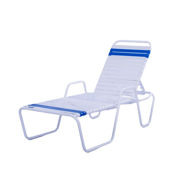Picture of C145B 14-inch Basketweave Strap Chaise Lounge with Arms