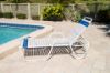 Picture of C145B 14-inch Basketweave Strap Chaise Lounge with Arms
