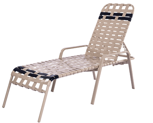 Picture of R165B 16-inch Basketweave Strap Chaise Lounge with Arms