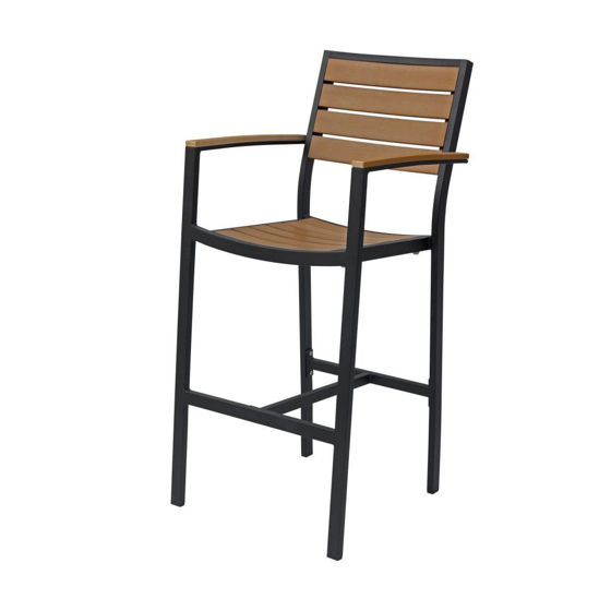 Picture of Napa Bar Arm Chair (Black & Teak) SC-2405-173