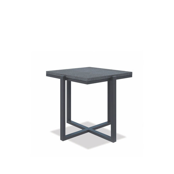 Square End Table With Honed Granite Top Designer Outdoor Furniture