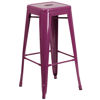 Kai Commercial Grade 30" High Backless Purple Indoor-Outdoor Barstool ET-BT3503-30-PUR-GG